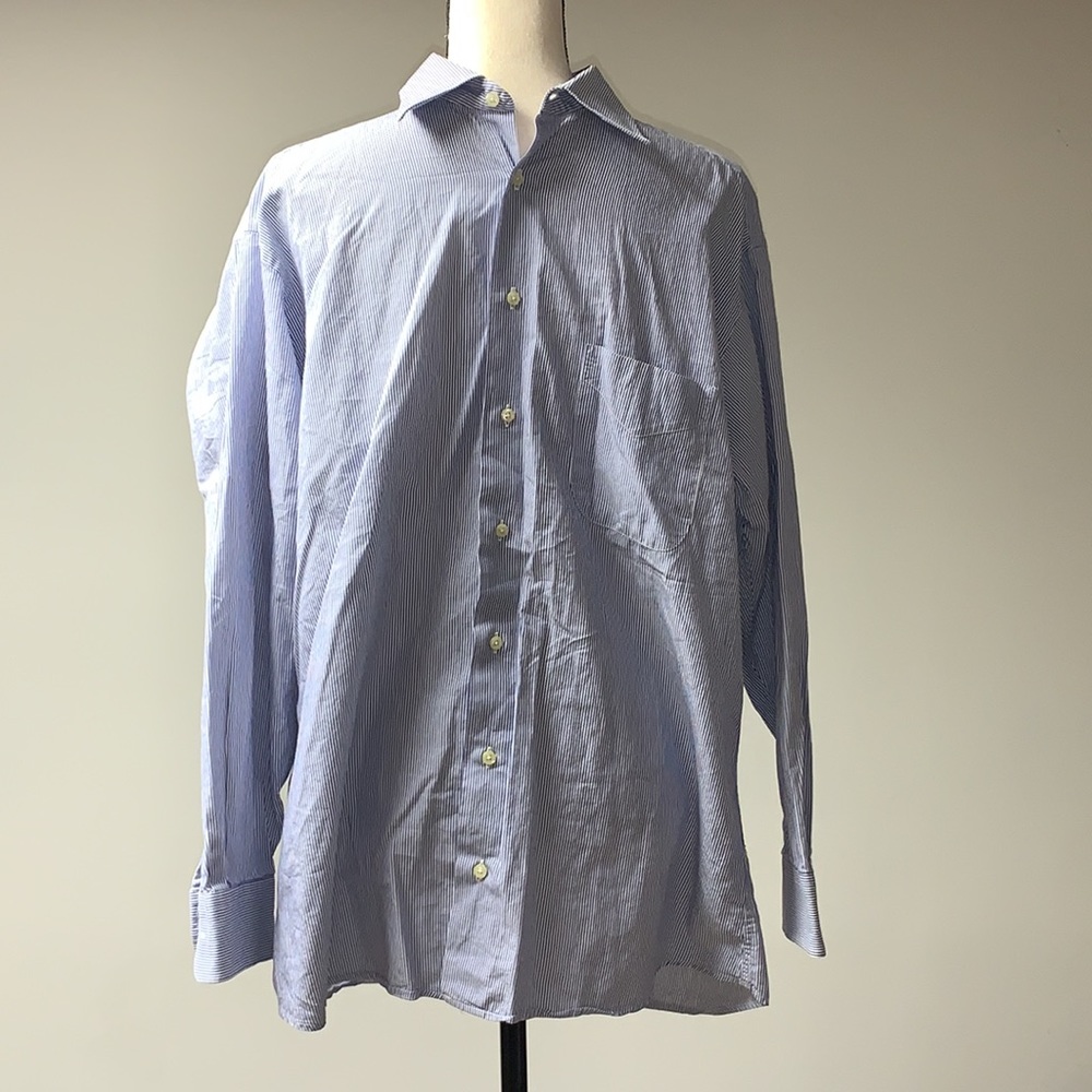 Gitman Gold Mens Striped Button Down Shirt 16